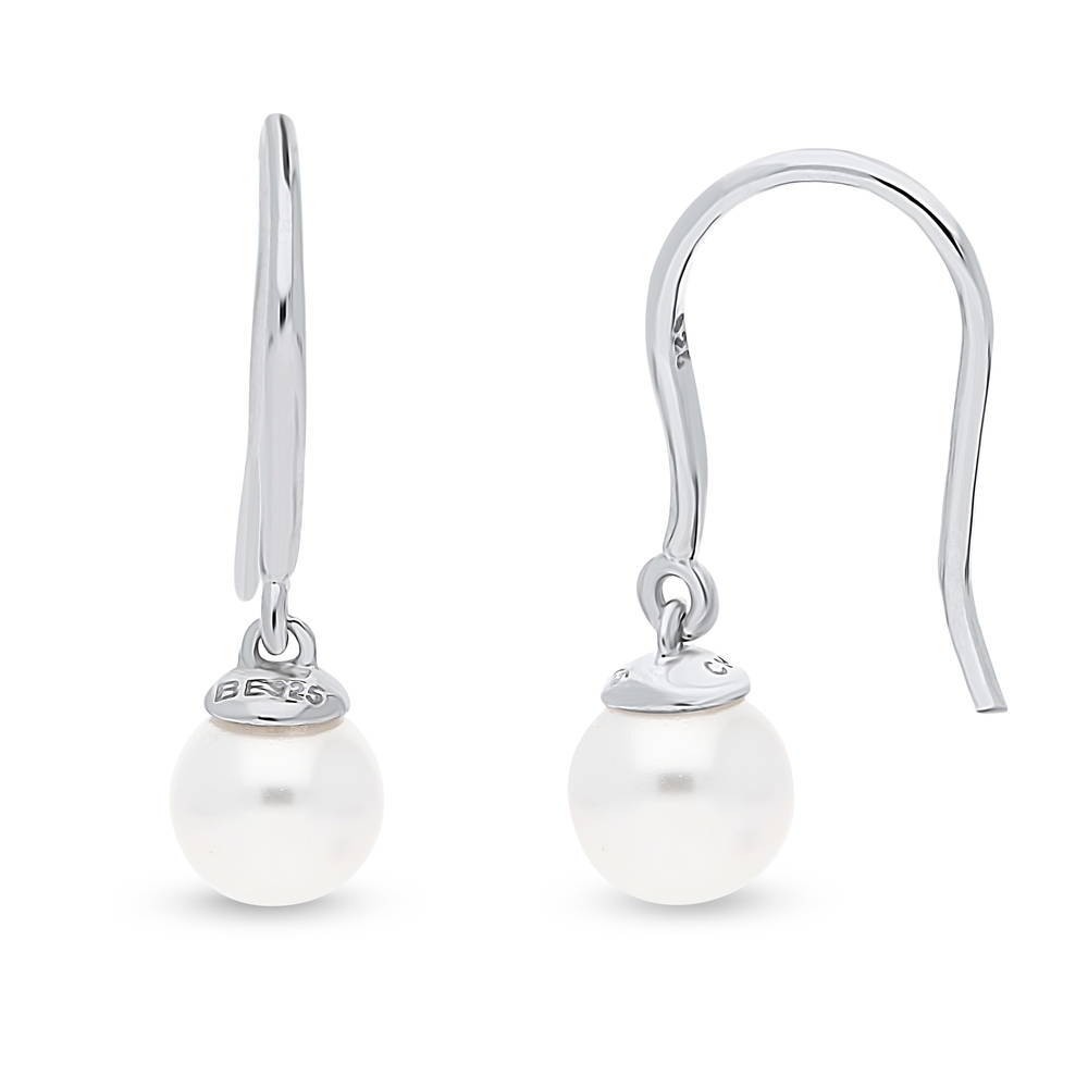 sterling silver round earrings