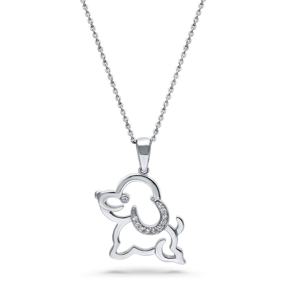puppy pendant necklace