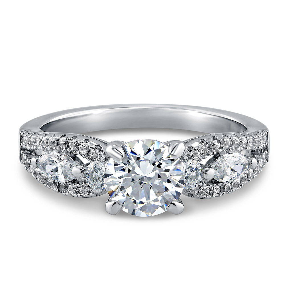 Diamond Ring 925 Silver Size I to U comes with Gift Pouch